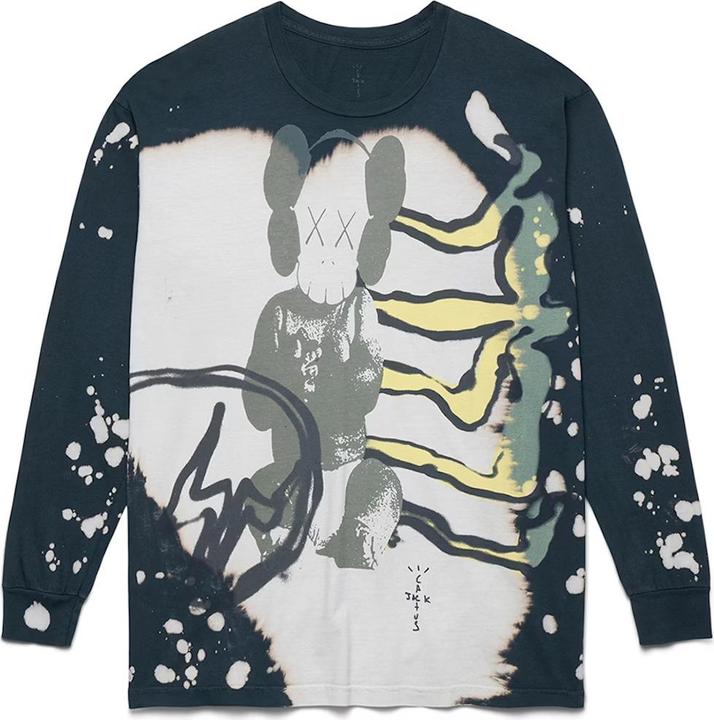 Image du produit Travis Scott Cactus Jack + Kaws For Fragment L/S Tee Multi Grey (L)