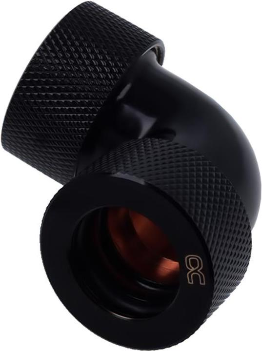 Produktbild Alphacool HT Adapter 90 Grad 16mm AD auf 16mm AD Hardtube - gerändelt