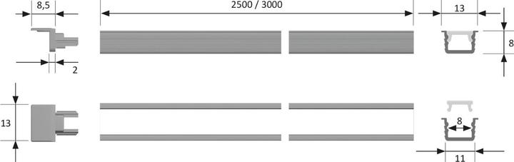 Produktbild Halemeier LED Ein-/Anbauprofile ChannelLine i2 mit Lichtblende