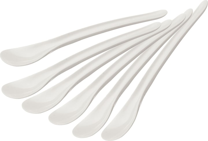Egg spoon made of em plastic - pcs. (6 Piece, Scoops)