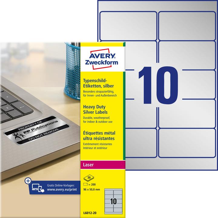 Produktbild Avery Typenschild-Etiketten