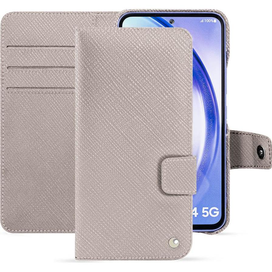 Noreve Lederschutzhülle Samsung Galaxy A54 (Samsung Galaxy A54 5G), Smartphone Hülle, Beige