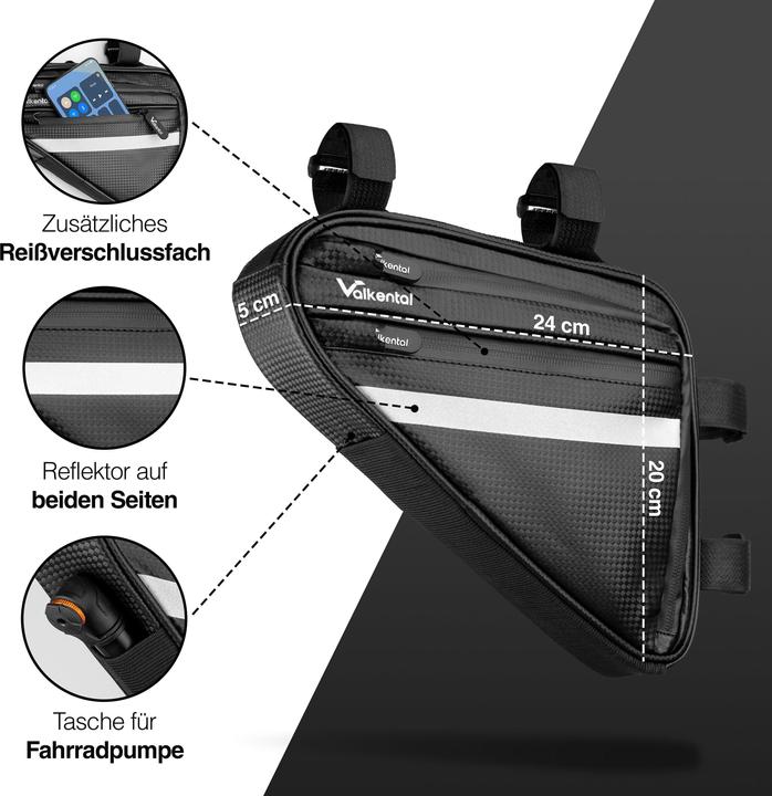 Image du produit Valkental Sac triangle (1.50 l, Sacoche de cadre)