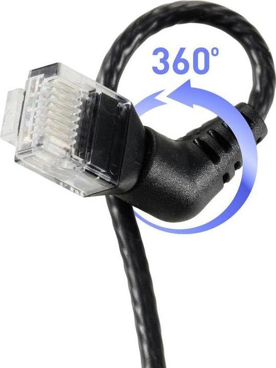 Produktbild Renkforce RF-6071544 RJ45 Netzwerkkabel, Patchkabel CAT 6 U/UTP 2.00 m Schwarz S (U/UTP, CAT6, 2 m)