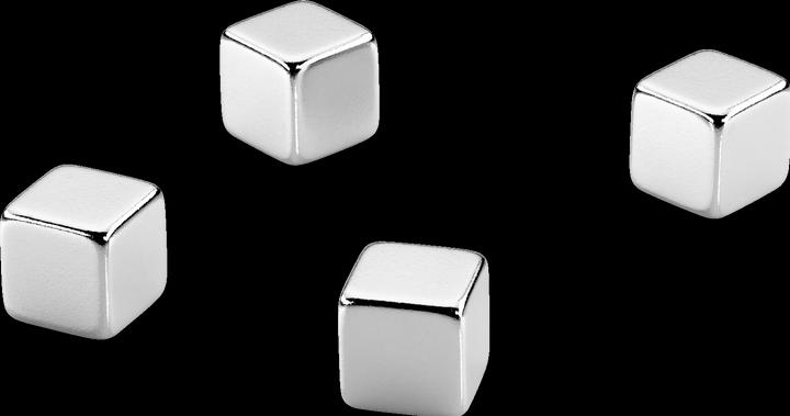 Produktbild Dahle 95900, Tafelmagnet, Silber, 10 mm, 10 mm, 10 mm, 4 Stück(e) (4 x)