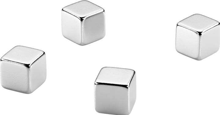 Produktbild Dahle 95900, Tafelmagnet, Silber, 10 mm, 10 mm, 10 mm, 4 Stück(e) (4 x)