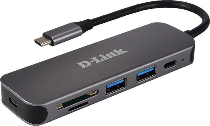 Produktbild D-Link DUB-2332, USB tipo-C, RJ-45, USB 3.2 Gen 1 (3.1 Gen 1) Type-A, 5000 Mbit/s, Grigio, Dati, Vel (USB-C, 4 Ports)