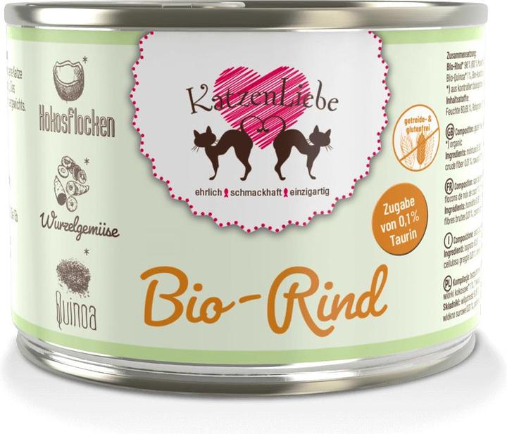 Produktbild KatzenLiebe Nassfutter Bio-Rind mit Bio-Schwarzwurzel, 200 g (Adult, 1 Stk., 200 g)