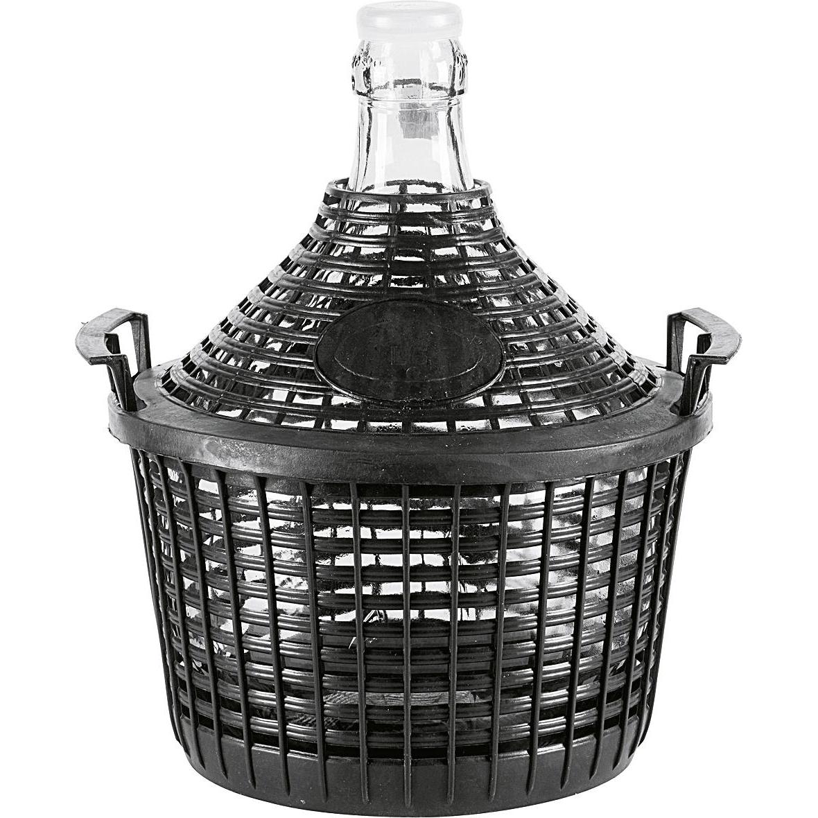 Schmitt Glasballon mit Kunststoffkorb, Einmachgläser, Schwarz
