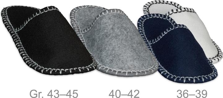 Produktbild Relaxdays 6x Gästehausschuhe (36, 39, 40, 42, 43, 45)