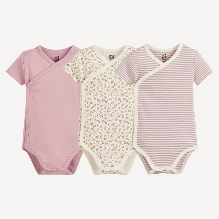 Actual product image La Redoute Collections 3er-Pack Wickelbodys mit kurzem Ärmel (80)