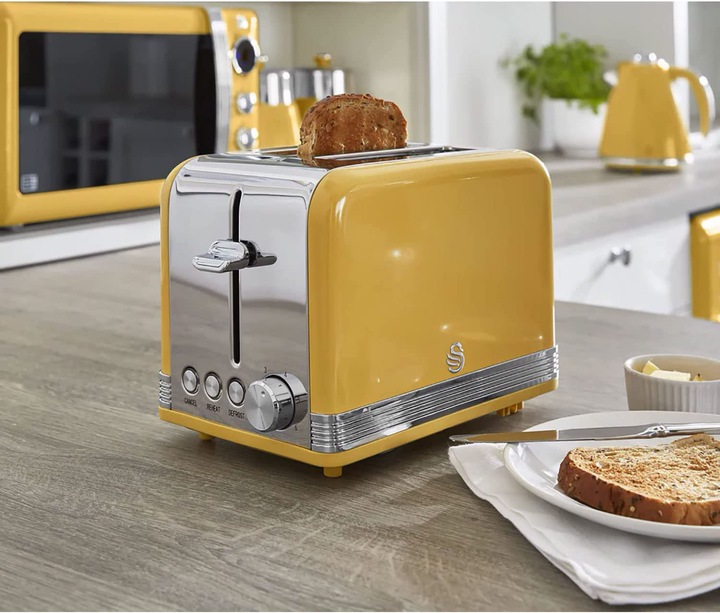 Produktbild Swan Retro Set Fruehstueckswasserkocher Gelb (1.80 l)