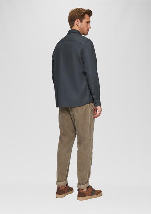 Actual product image S.Oliver Hemd Regular Fit: Strukturiertes Baumwollhemd mit Button-down-Kragen (XL)