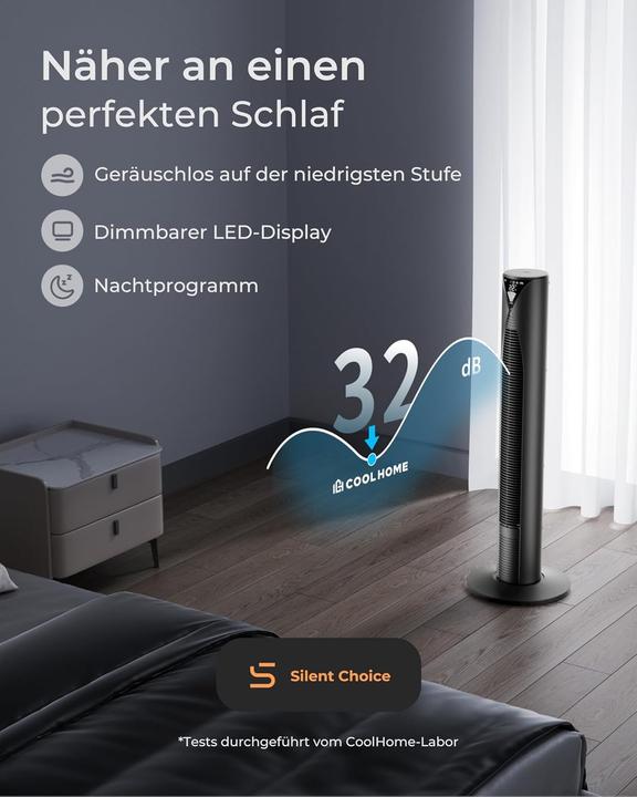 Produktbild CoolHome Turmventilator CF2205 mit Fernbedienung