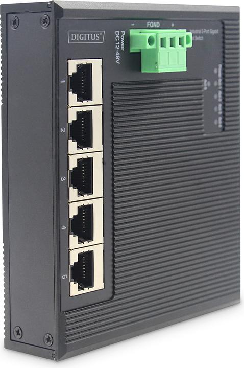 Produktbild Digitus Industrie Gigabit Flat Switch, 5-Port (5 Ports)