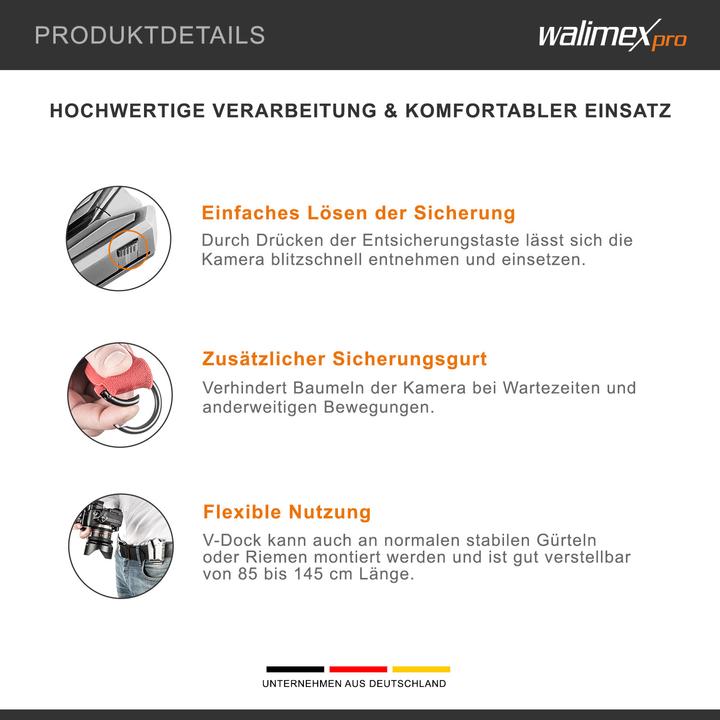 Produktbild Walimex pro Kamera Hüftgurt mit 2x V-Dock Argus (Hüftgurt)