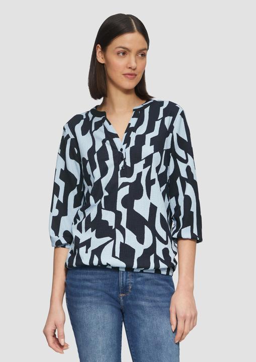 Actual product image S.Oliver T-Shirt Strukturiertes Blusenshirt mit All-over-Print (38)