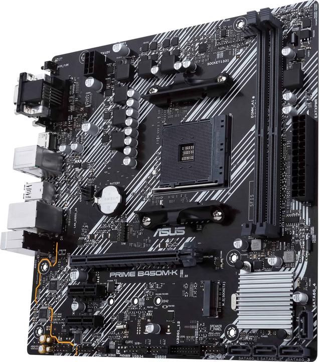Actual product image ASUS PRIME B450M-K II (AM4, AMD B450, mATX)