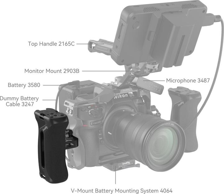 Produktbild SmallRig 4015 Side Handle with 1/4" 20 Screws (Griff)
