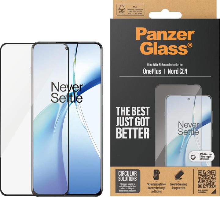 Produktbild PanzerGlass Screen Protector OnePlus Nord CE4 | Ultra-Wide Fit (1 Stk., Oneplus Nord CE 4)