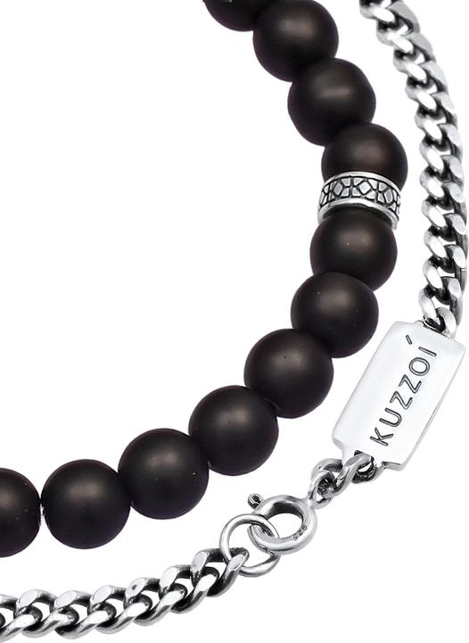 Immagine prodotto Kuzzoi Bracciale di base, pallina (23 cm, Argento 925, Onice, Plastico)