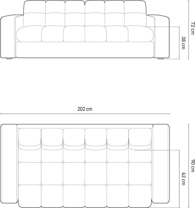 Actual product image CXL by Christian Lacroix Sofa, "Yohan", 3 Seats, 202x90x72 Made in Europe (Corner sofa)