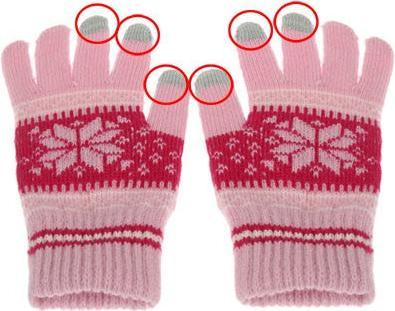 Produktbild Hermex iGlove Handschuhe für TouchScreen Touch - Pink Grösse S (S)