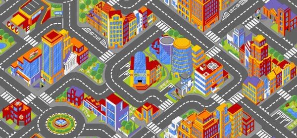 Actual product image Vedes Playing carpet City (140 x 200 cm)