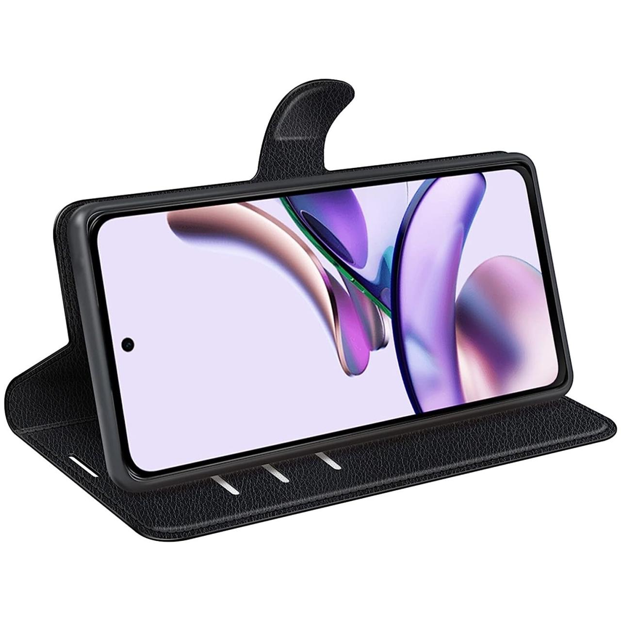 Thumbnail - Screenguard Motorola Moto G23 Leather Guard Lederhülle (Motorola Moto G23), Smartphone Hülle, Schwarz