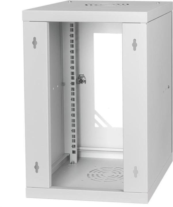 Actual product image Stalflex Rack Cabinet 10" 9U Glass Door Gray RC10-9U-300GG (10 inch rack)