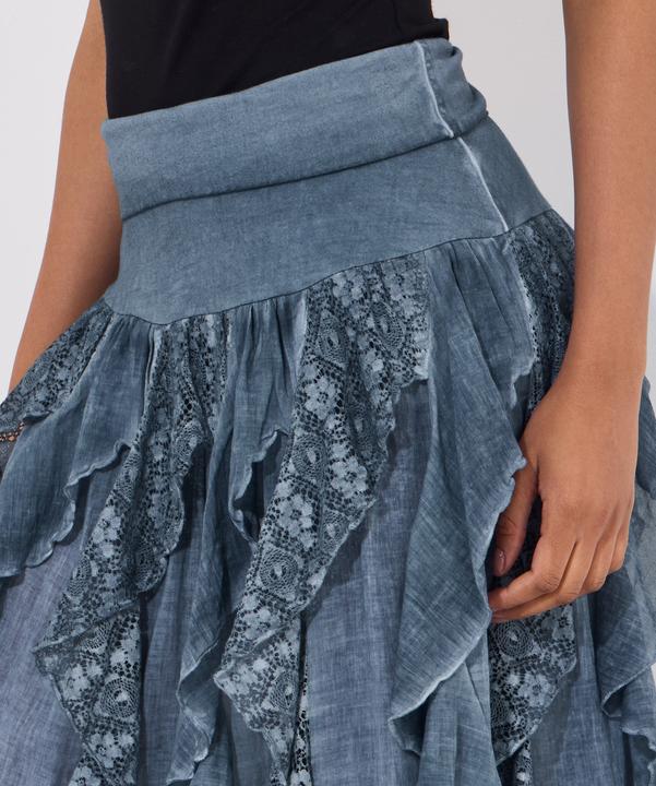Actual product image Joe Browns Frilled Denim Look Midi Skirt (42)
