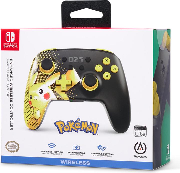 Produktbild PowerA Enhanced Wireless Switch Controller - Pikachu 025 (Switch Lite, Switch)