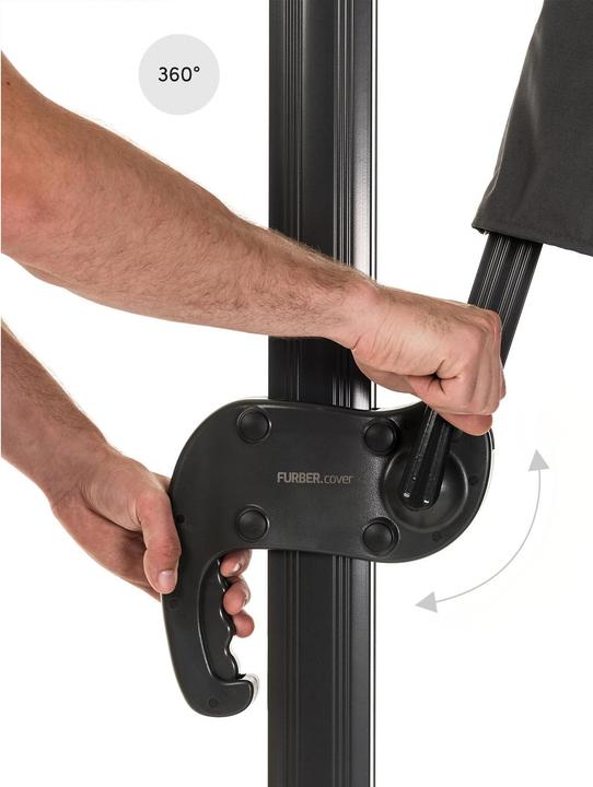 Produktbild Cocon Sonnenschirm TR-031, 300 x 300 cm, hängend, Grau (3 m)