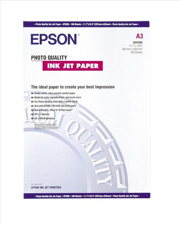 Actual product image Epson Photo Quality Ink Jet Paper, 100 sheets (104 g/m², A3, 100 pcs.)