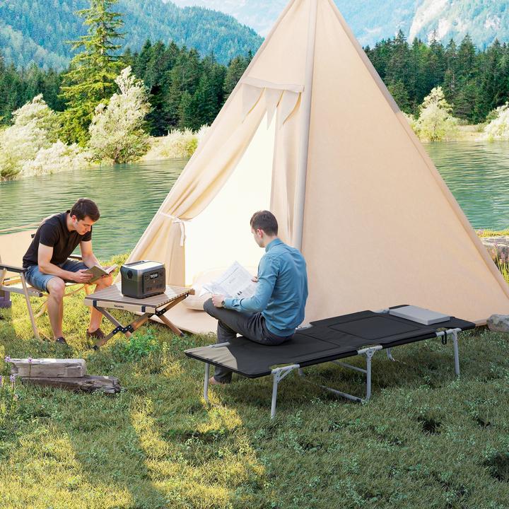 Actual product image Outsunny Camping bed with non-slip feet