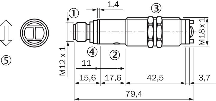 Actual product image Sick Diffuse reflection light scanner