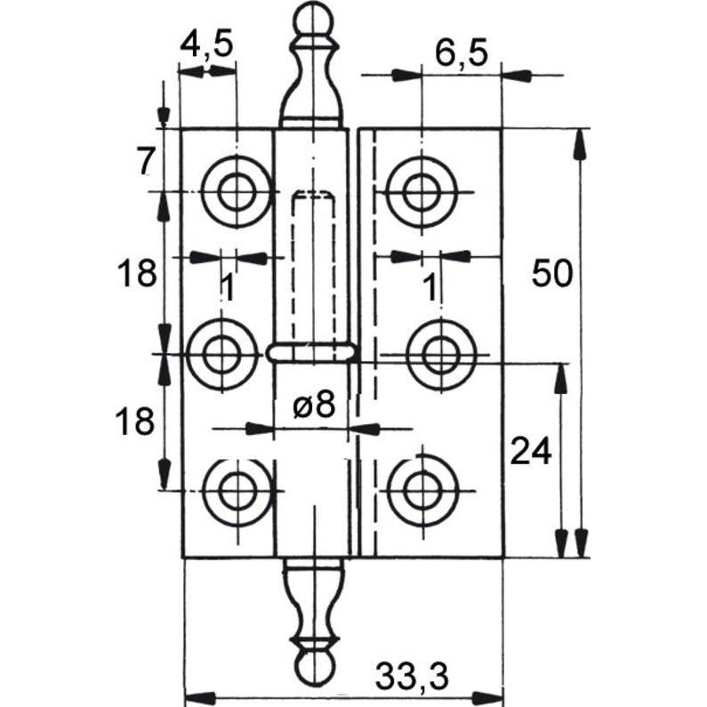 Thumbnail - Werkstarck, Baubeschläge + Holzverbinder, Möbelbänder FS, Rollendurchmesser 8 mm (1 Stk.)