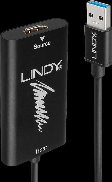 Actual product image Lindy USB Typ-A zu (HDMI, 15 cm)