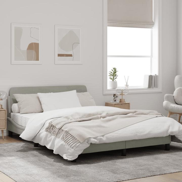 Actual product image VidaXL Bed frame with velvet headboard (140 x 200)