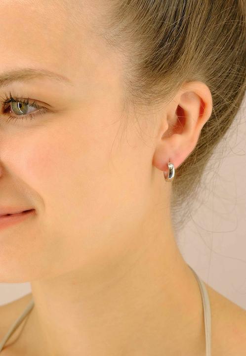 Actual product image Muau Creoles (750/18K white gold)