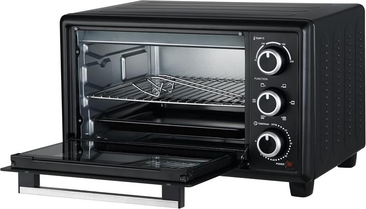 Image du produit OptimumX Vrijstaande Mini Oven 20L Convestie Mini Oven Hetelucht -Timer - Zwart )
