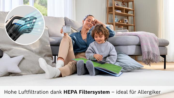 Image du produit Bosch Hausgeräte Aspirateur sans fil avec technologie MicroClean, batterie 4,0 Ah et éclairage LED