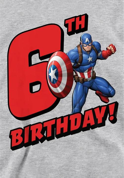 Image du produit Captain America - Sweat à capuche 6TH BIRTHDAY - Enfant (128)