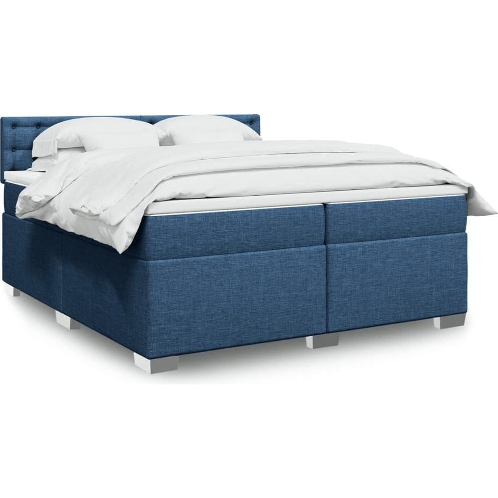 VidaXL, Bett, Bo x springbett mit Matratze 200 x 200 cm Stoff (200 x 200 cm)