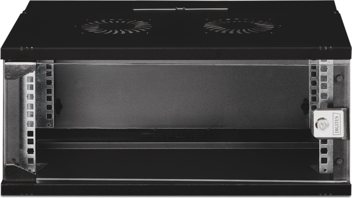 Actual product image Digitus 19" 4U wall-mounted housing, SOHO PRO 237 x 540 x 400 mm, black (4 RU, 19 inch rack)