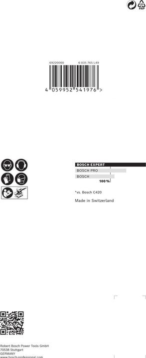 Produktbild Bosch Professional Zubehör EXPERT C470 Schleifpapier mit 8 Löchern für Schwingschleifer, 93 x 186 mm, G 400, 10-tlg. (400)