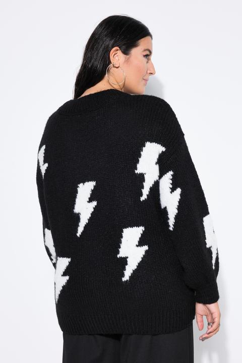 Produktbild Studio Untold Pullover, oversized, Grobstrick, Blitze (58)