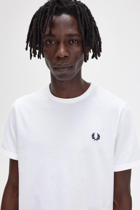 Image du produit Fred Perry Ringer T-Shirt black (XL)