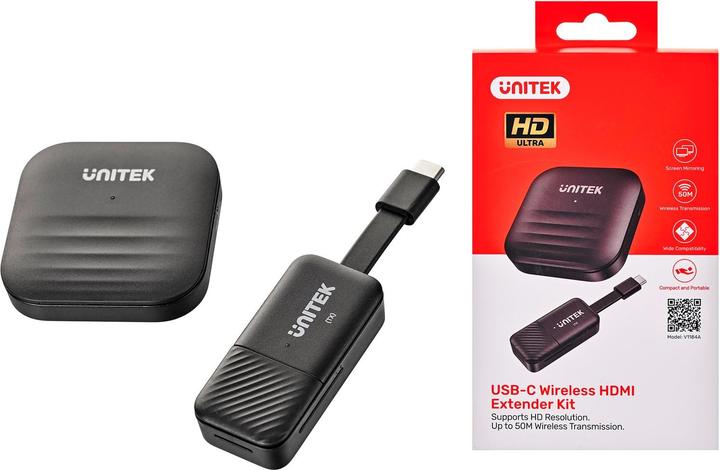 Actual product image Unitek System przekazu sygnału AV Bezprzewodowy nadajnik HDMI zasięg do 50m, czarny