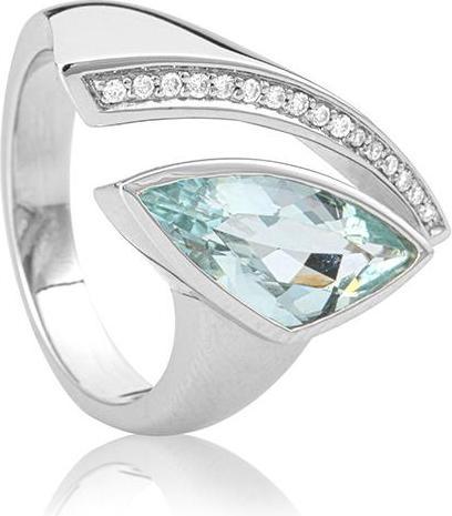 Produktbild Breuning RING - E.AQUA/Brill. 0,108 Ct. H/si (50, 750/18 K Gold)
